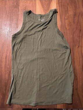 Super Soft by Torrid Olive Ribbed Tank Top